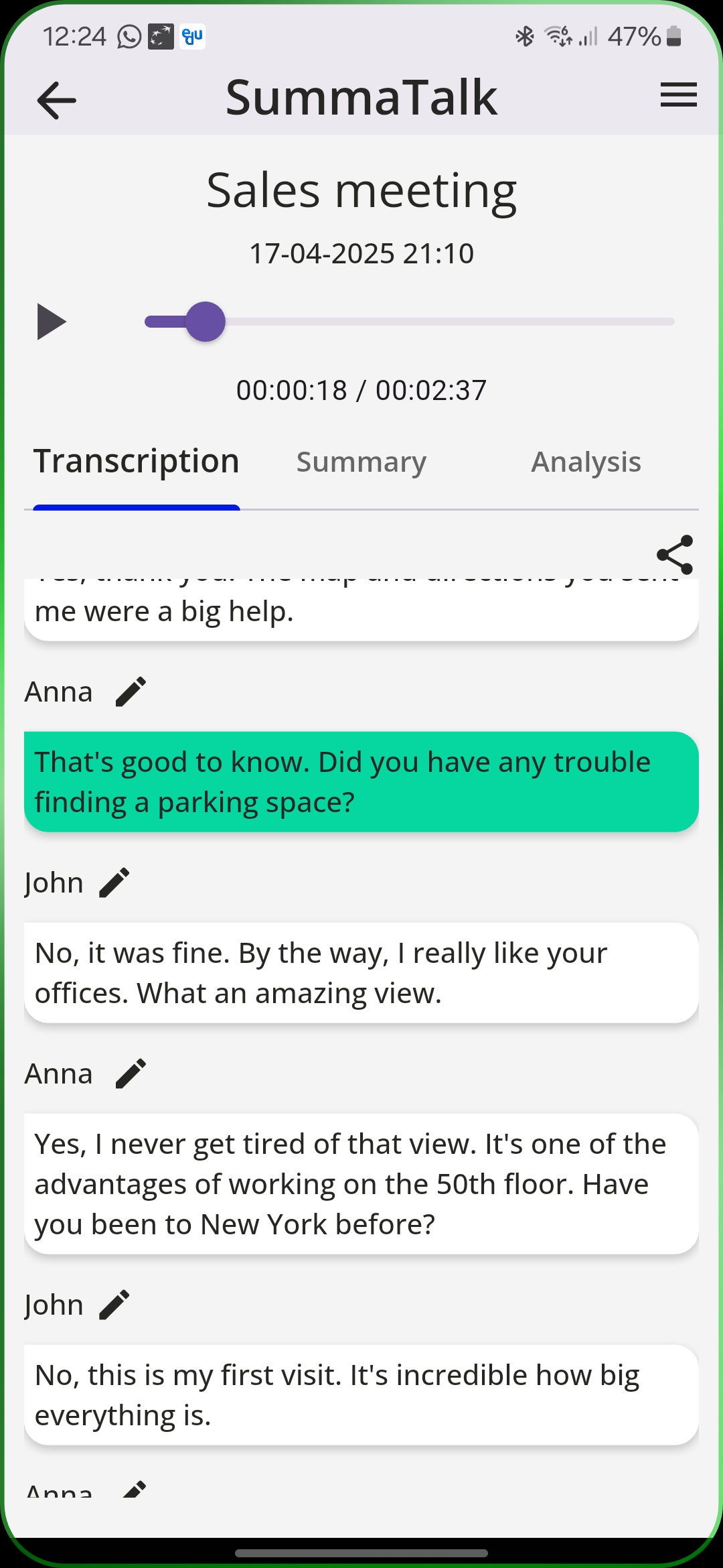SummaTalk Screenshot