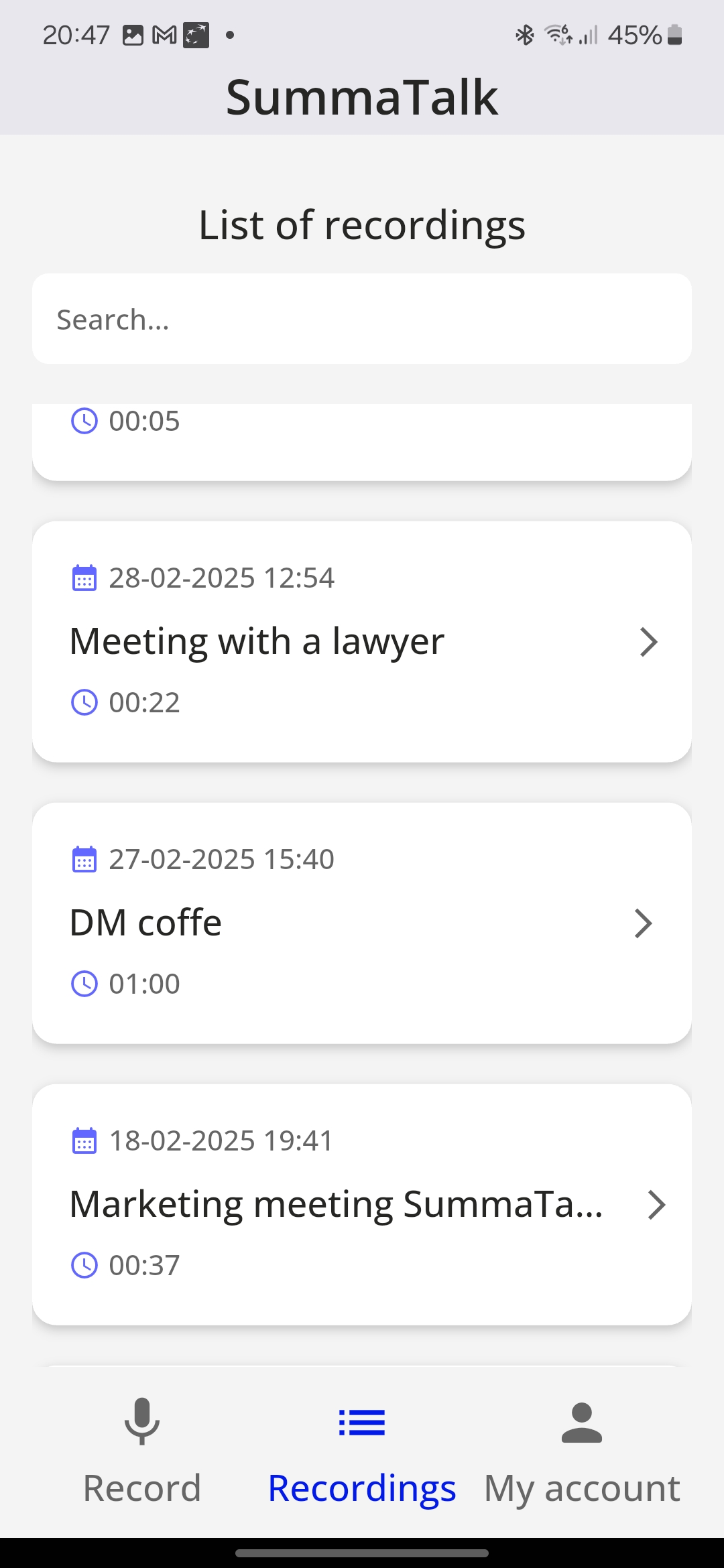 SummaTalk Screenshot