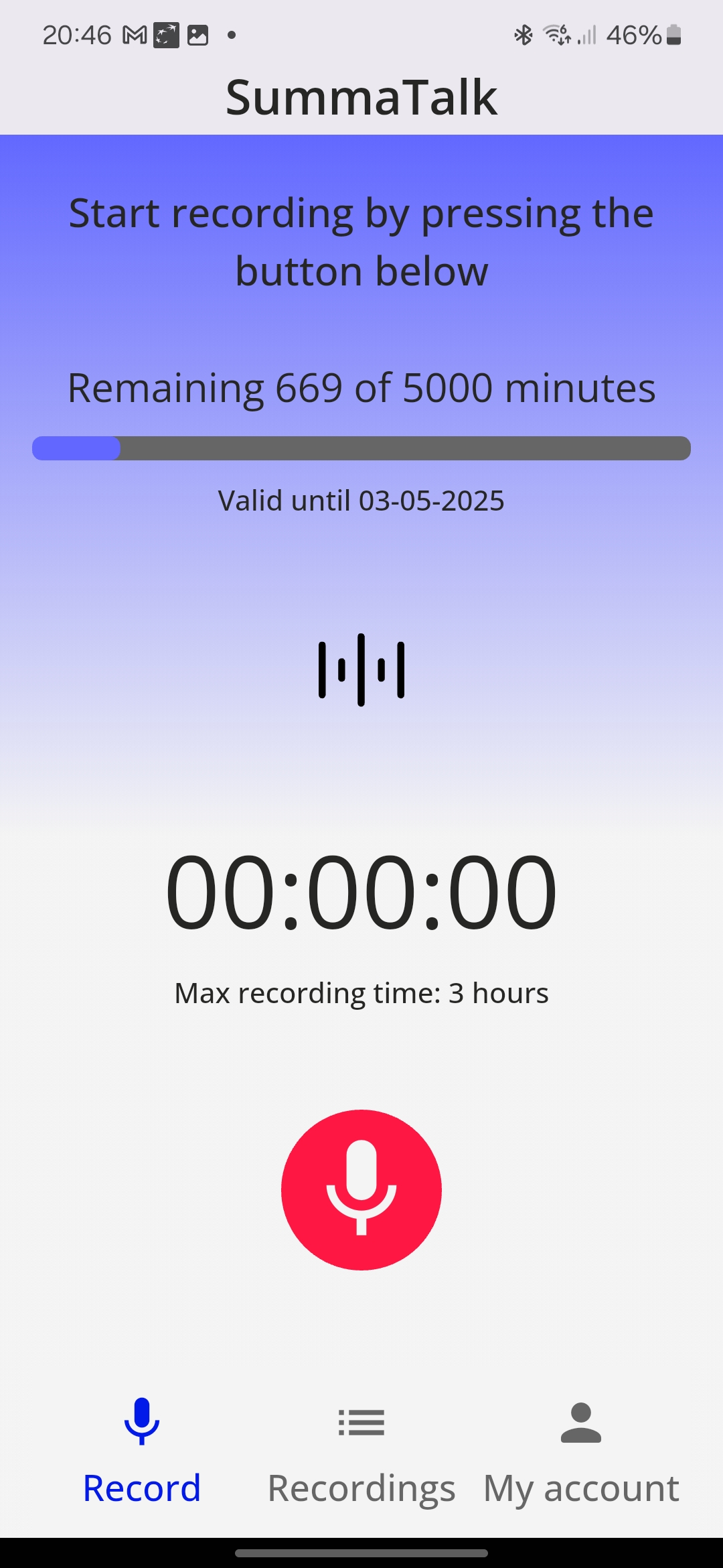 SummaTalk App Screenshot