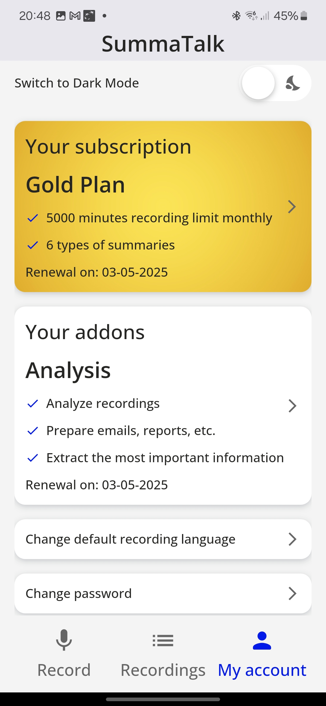 SummaTalk Screenshot